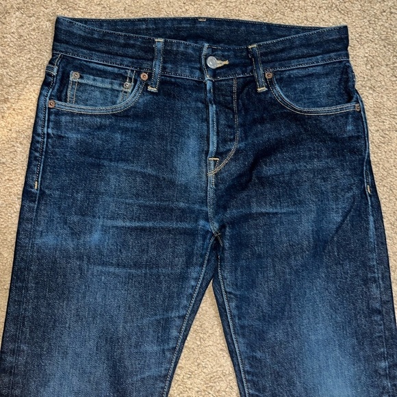 Buck Mason 12101 Maverick Slim Double Dipped 14oz. Denim Blue Jean 29 x 30 - Picture 3 of 9